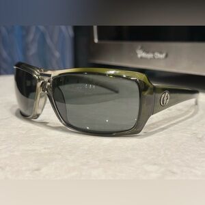 Ultra Rare Bam Margera BSG sunglasses in dark camo green gradient